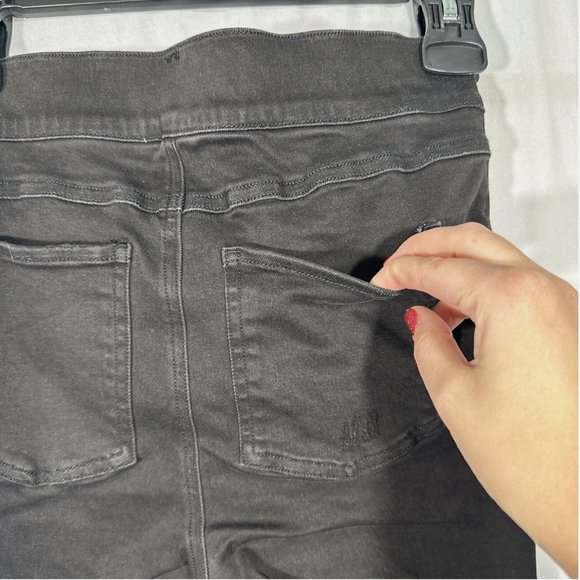NWT $128 Spanx [ XS SMALL ] Distressed Skinny‎ Jean in Vintage Black - Picture 9 of 13